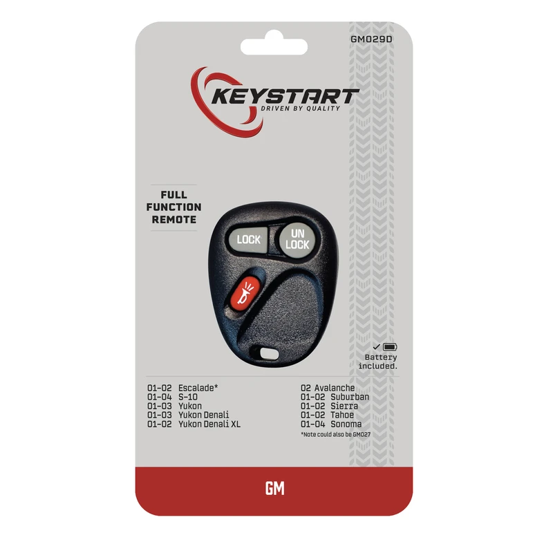Keystart Self Programmable Remote Automotive Replacement Key Gm029 Double Sided