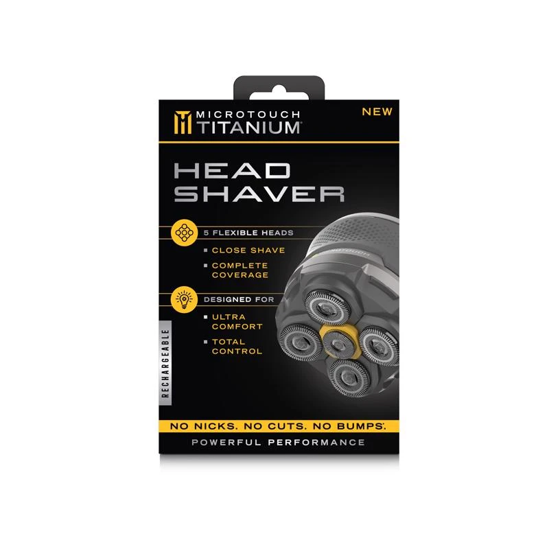 Titanium Flex And Pivot Shaving System - Cordless Electric Shaver With 4 Heads