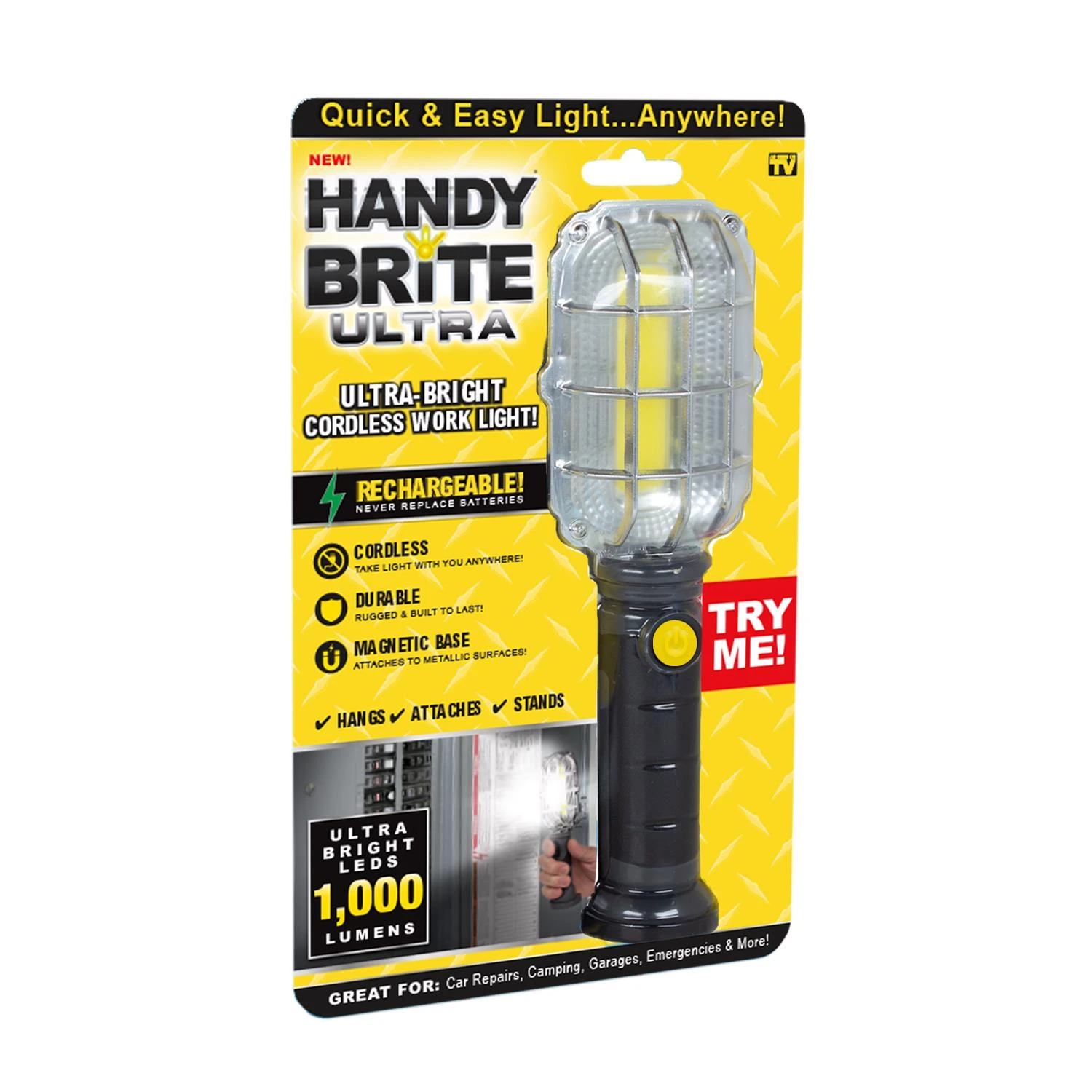 Ultra 1000 Lumens Led Rechargeable Handheld Work Light Model Hbr-mc12/4