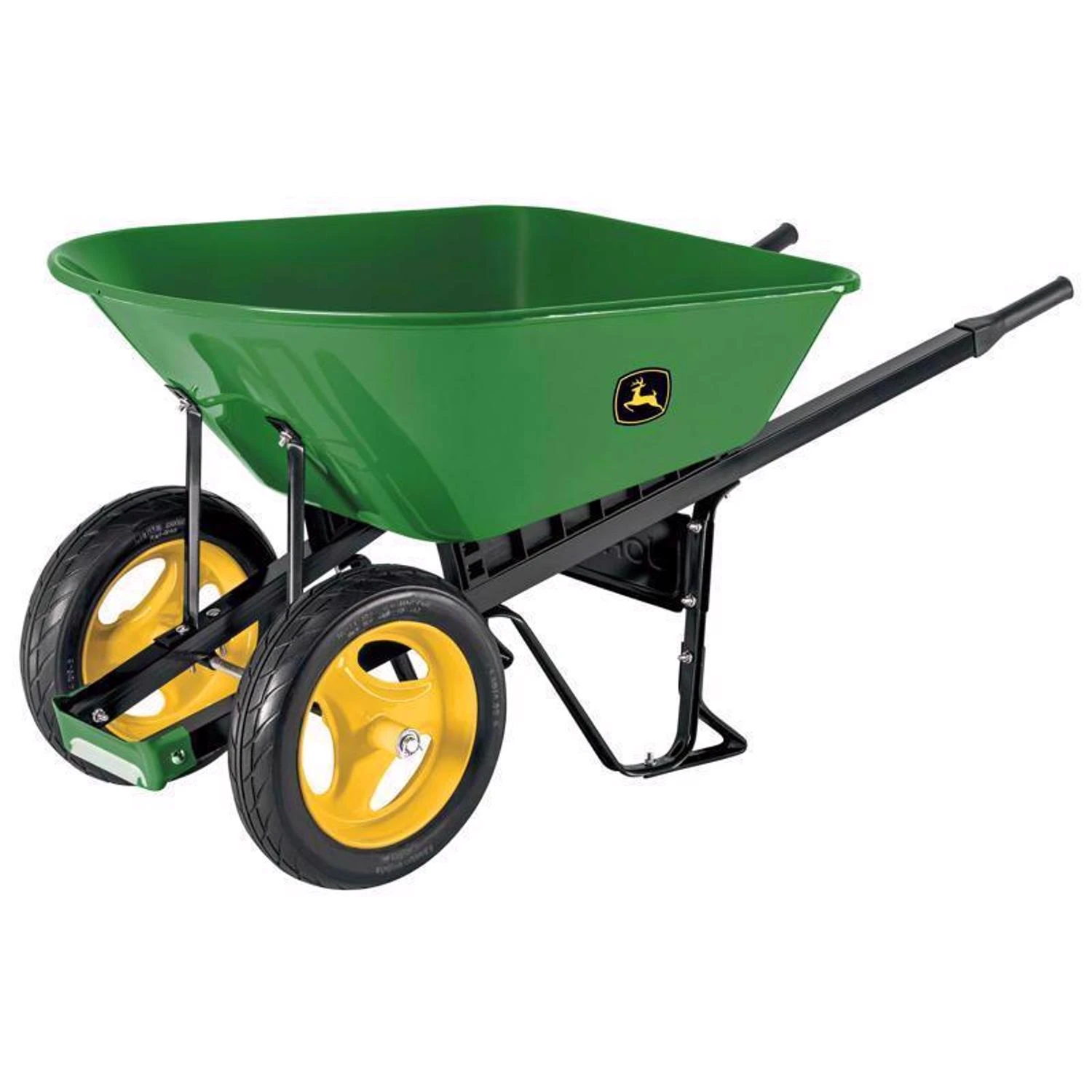 Steel Wheelbarrow 7 Cubic Feet With Flat Free Tires And Steel Handles