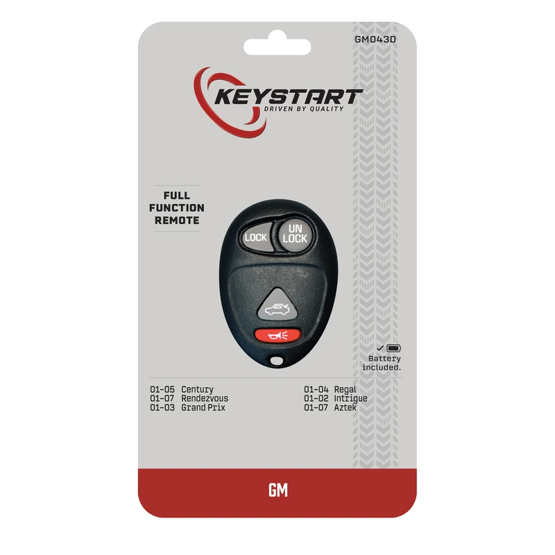 Self Programmable Remote Automotive Replacement Key Gm043 Double Sided For Gm Vehicles