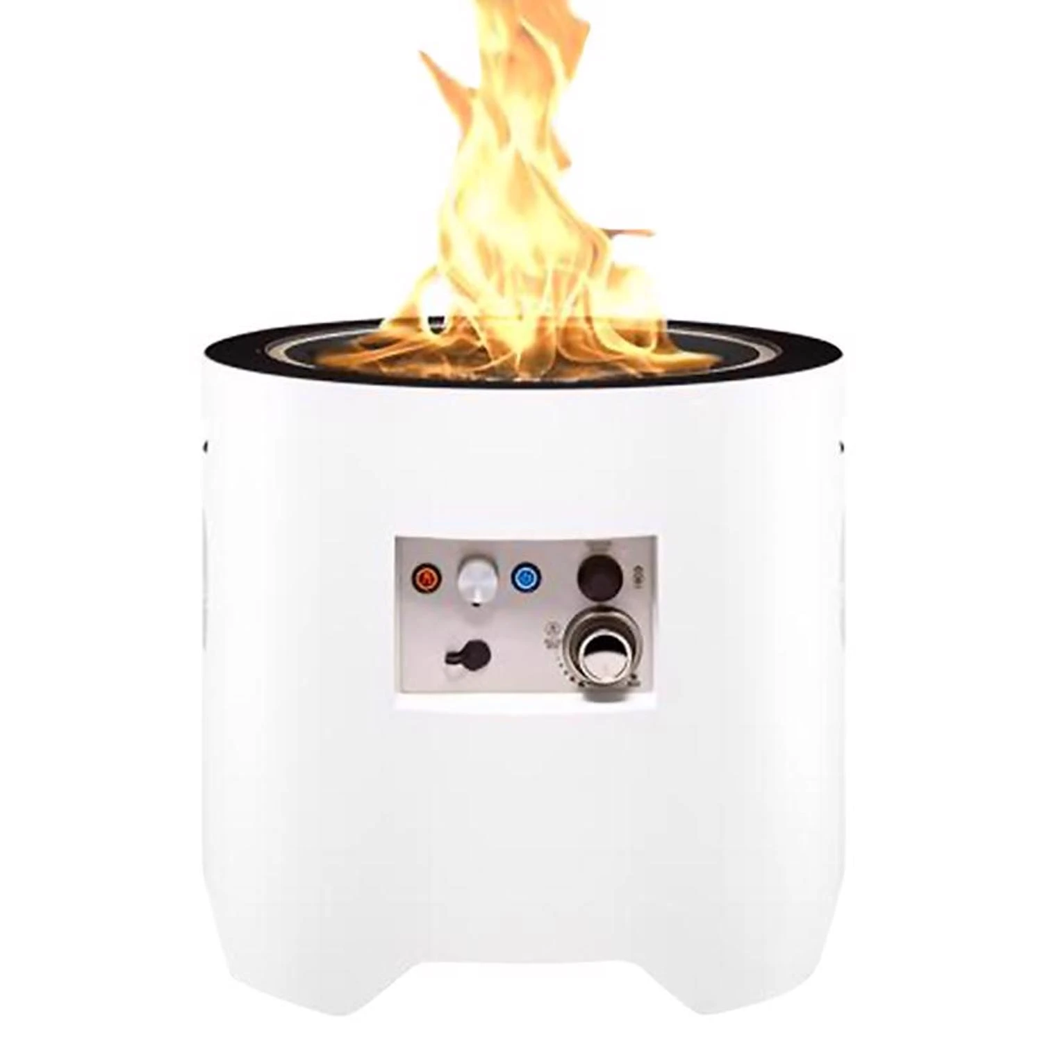 Voyager 20 In. W Stainless Steel Round Electric Fire Pit With Sound System