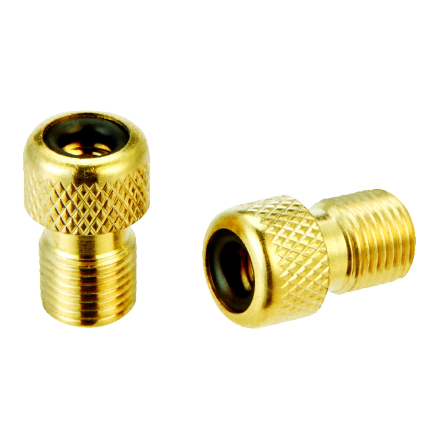 Metal Presta To Schrader Valve Adapter - Gold, Model 20270