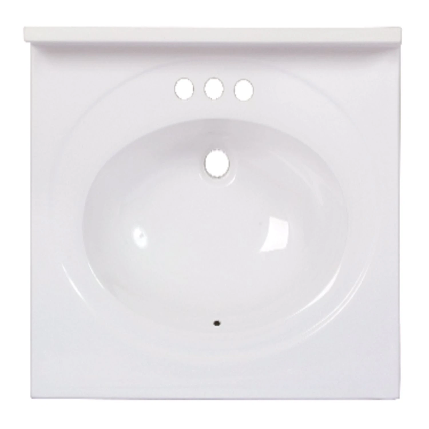 Standard Cultured Marble Bathroom Sink 25 In. W X 22 In. D White