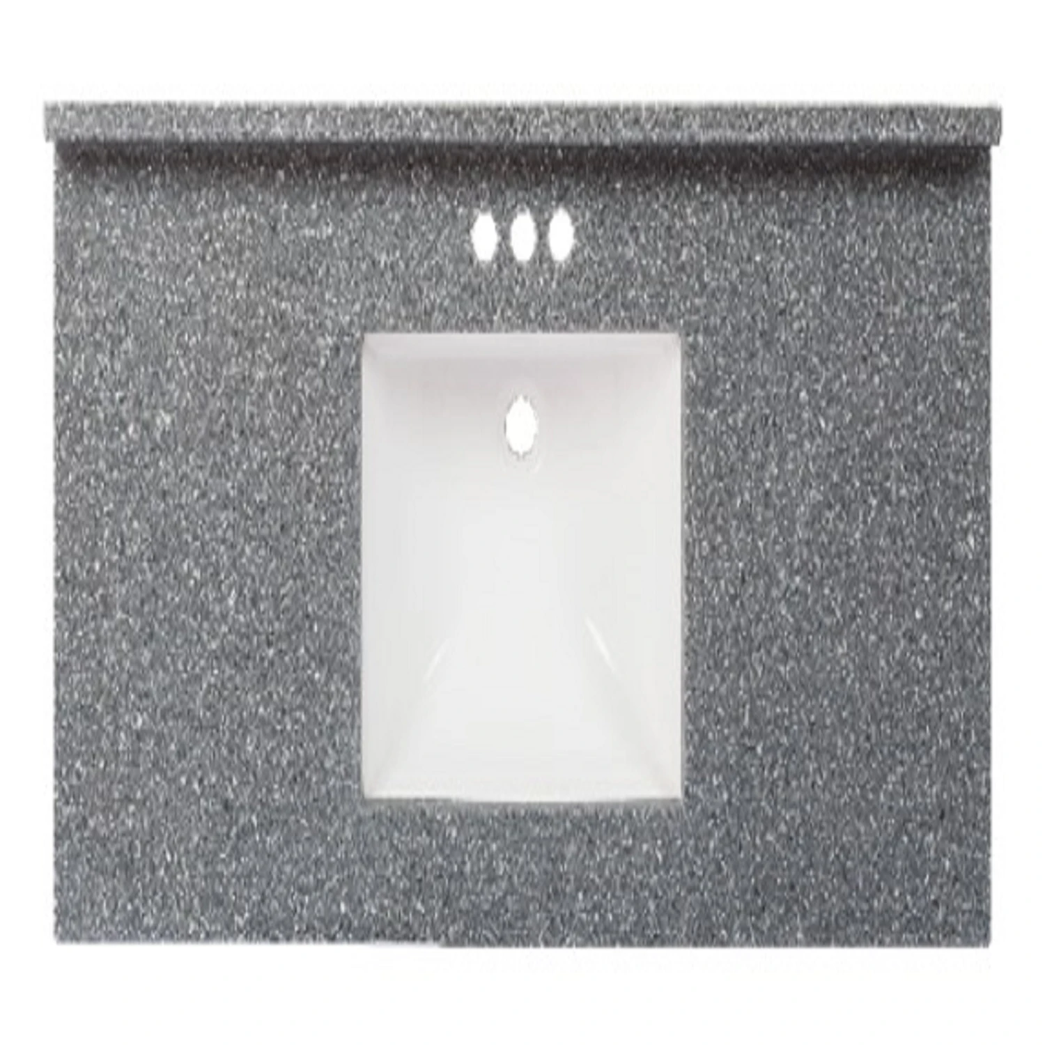 Charlotte Cultured Marble Vanity Top 49 In. W X 22 In. D Midnight Chrome