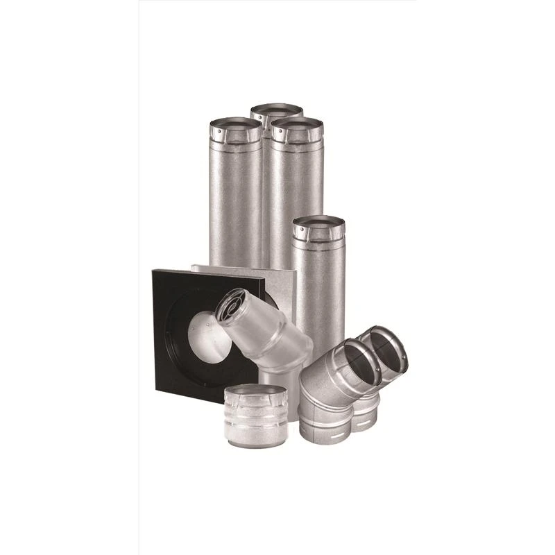 4 Inch D Aluminum/galvanized Steel Horizontal Vent Pipe Kit