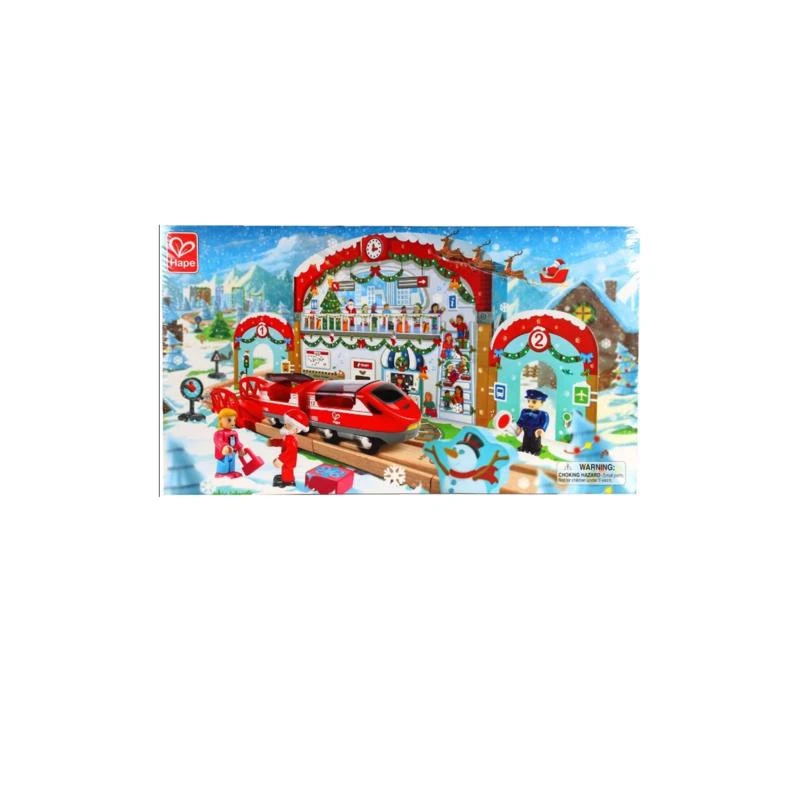 Christmas Railway Advent Calendar Wooden 24 Piece Set For Holiday Fun