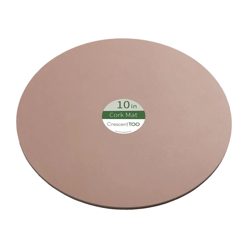 10 Inch Diameter Cork And Plastic Planter Mat For Indoor Use