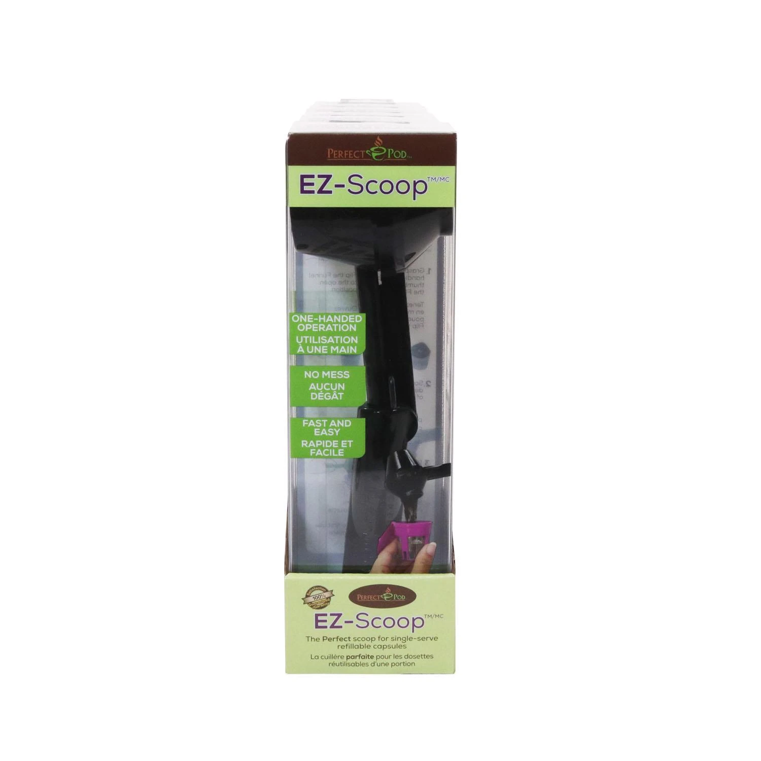 Ez-scoop Black Plastic Coffee Scoop And Funnel For K Cup Refillable Capsules