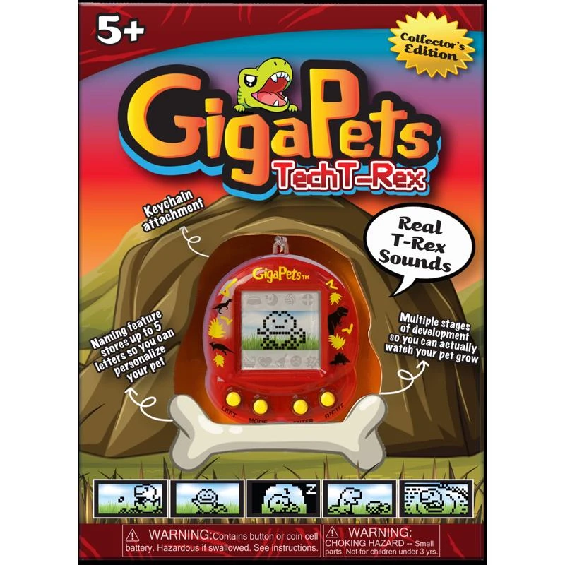 Virtual Pets T-rex Red Plastic Toy 7.3" X 6.1" X 8.4"