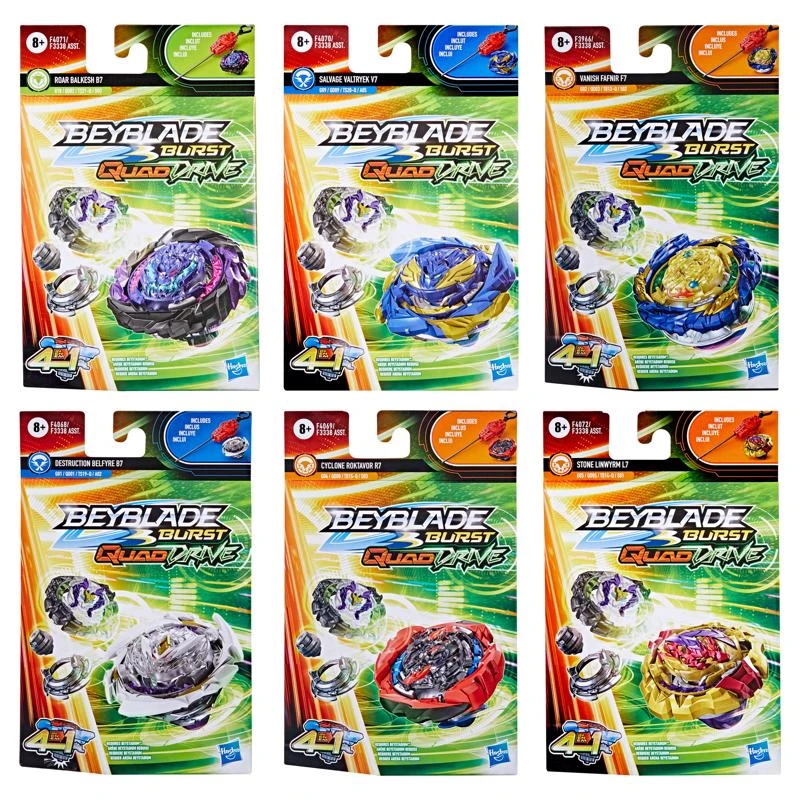 Beyblade Burst Quaddrive Spinning Top Starter Pack Assorted - Model Hsbf3338