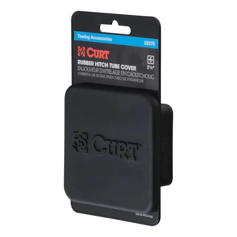 Hitch Cover For 2.5 Inch Receivers - Durable Rubber Black Finish