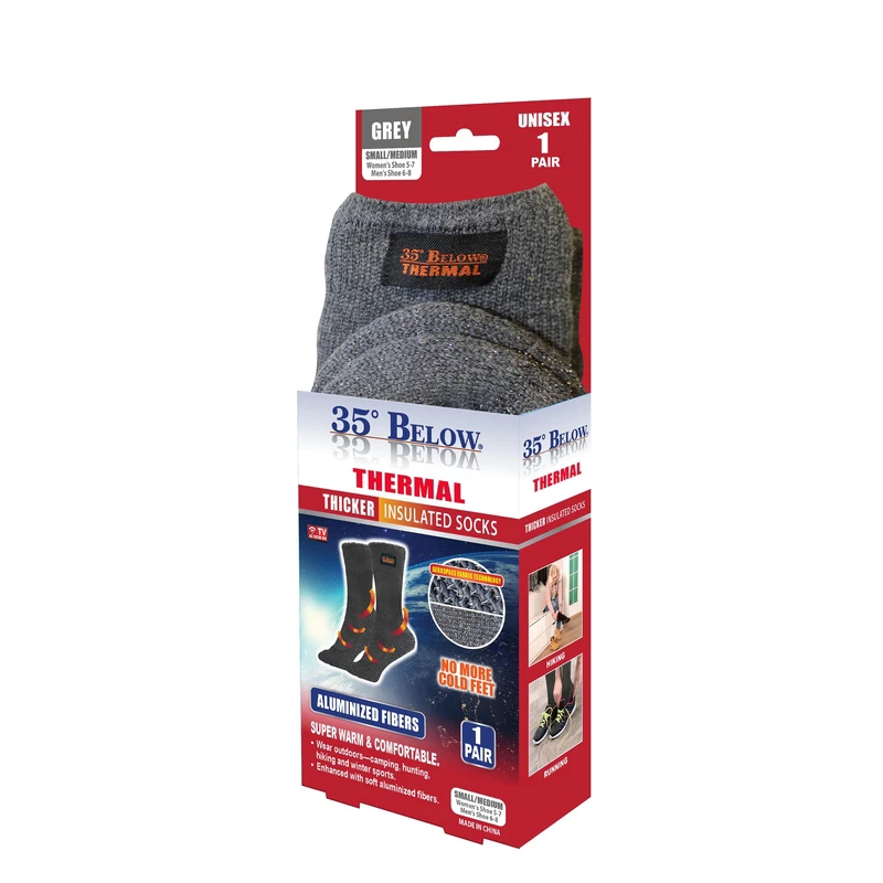 Small/medium Thermal Socks With Aluminized Fibers - As Seen On Tv