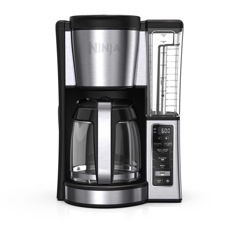 12 Cup Programmable Black Coffee Maker With Built-in Timer And Water Filtration