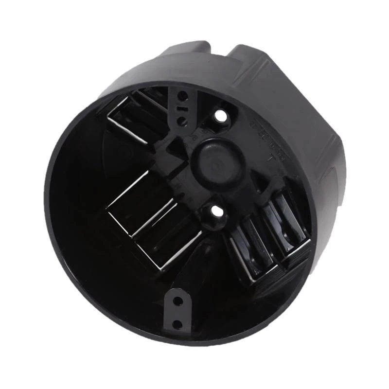 Ez Box New Work 20 Cubic Inch Round Polycarbonate Fan Box Black