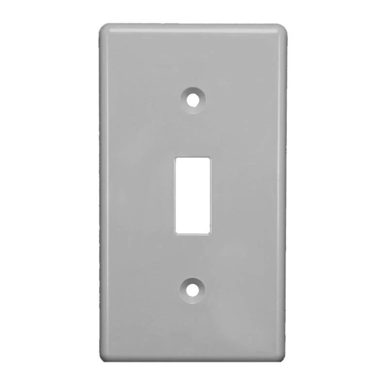 Ez Box Rectangle Thermoplastic 1 Gang Switch Cover, Gray, Ul Listed