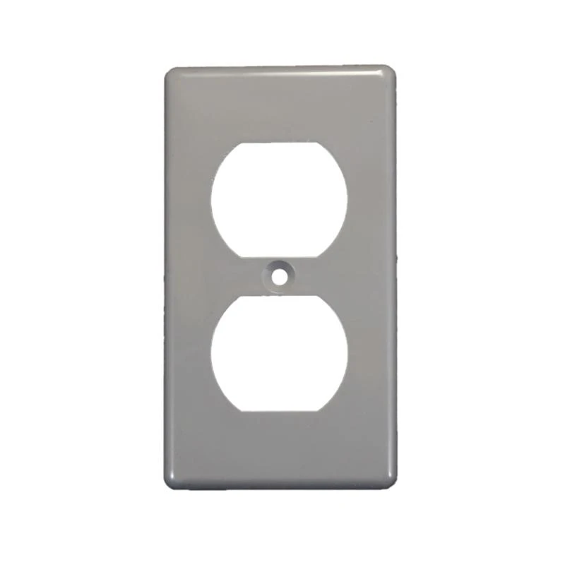 Ez Box Rectangle Thermoplastic 1 Gang Duplex Box Cover - Gray