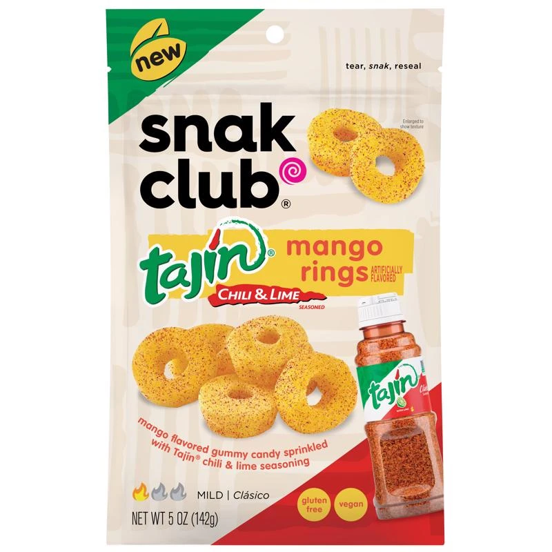 Tajin Mango Rings Gummi Candy 5 Ounce Bagged Treats