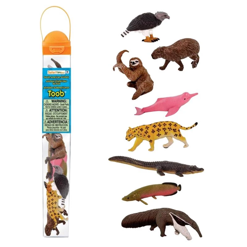 Toobs South American Animals Toy Set - 8 Assorted Plastic Figures