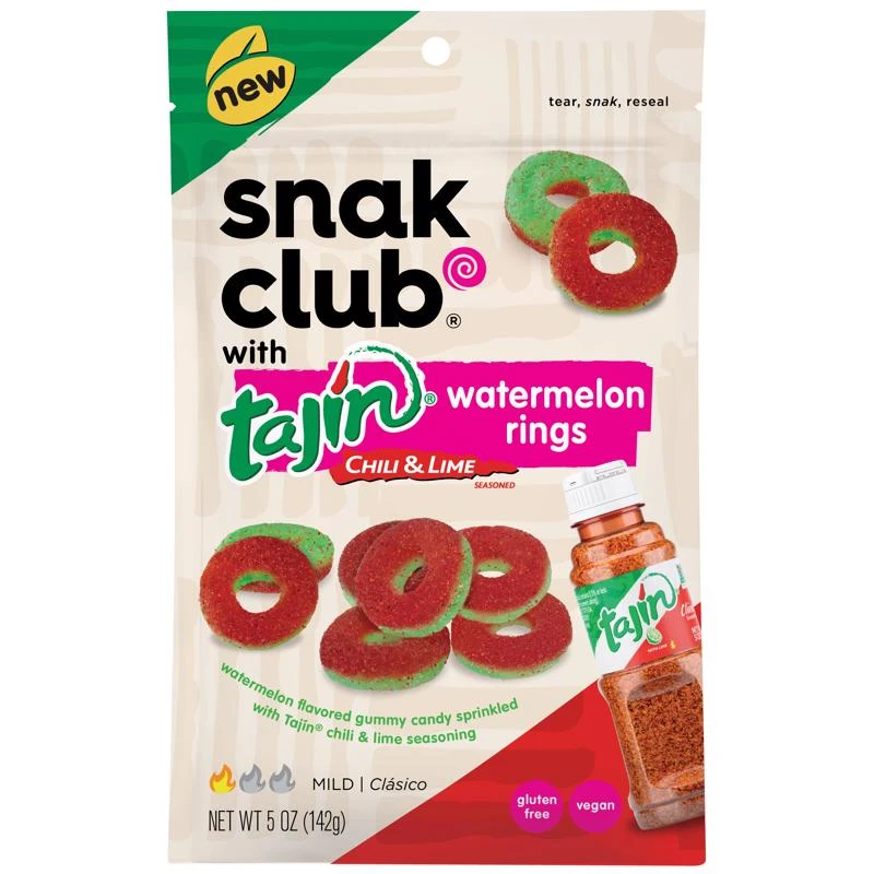 Tajin Chili And Lime Watermelon Rings 5 Ounce Bagged Snack