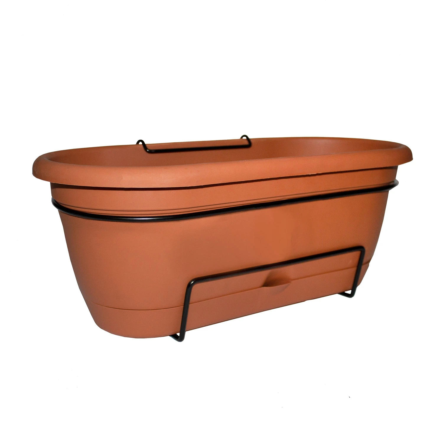7.5 In. H X 9.13 In. W X 18 In. D Resin Lucca Window Box In Terracotta