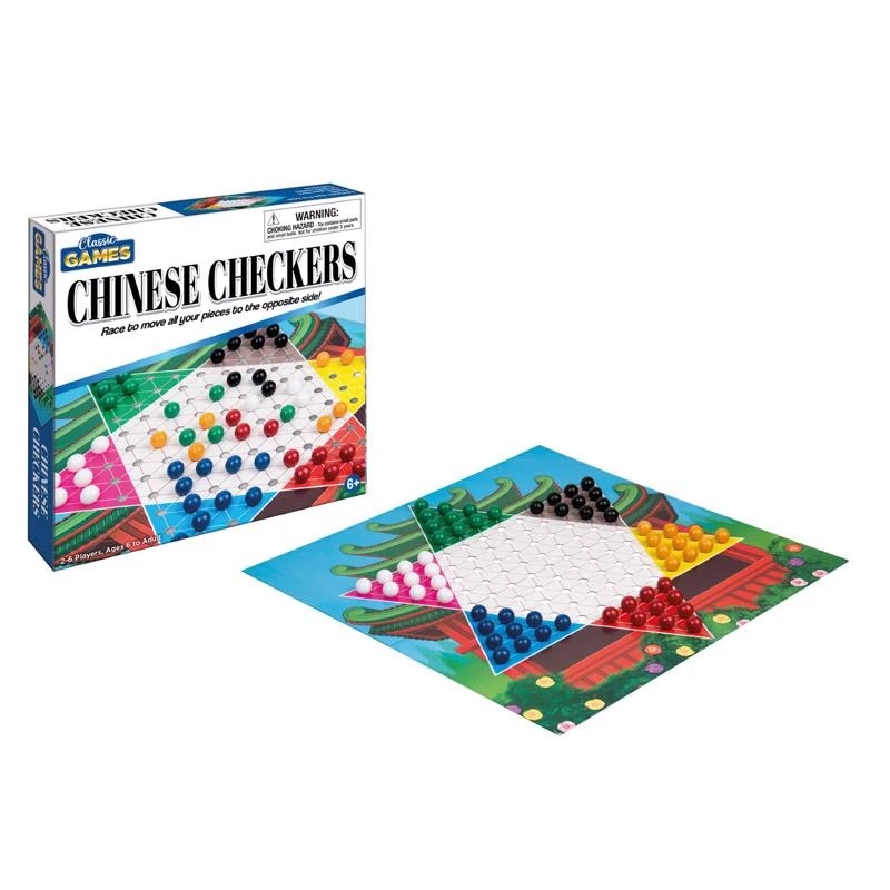 Playmaker Toys Multicolor Chinese Checkers — Compact Family Board Game (8.1 in H x 8.15 in W x 1.65 in D)