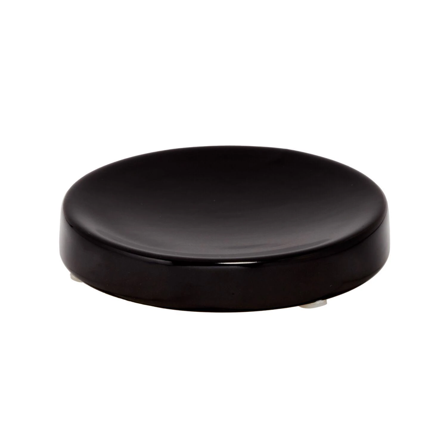 Eco Vanity Black Ceramic Soap Dish - 4.5" Length, 0.79" Height, Black
