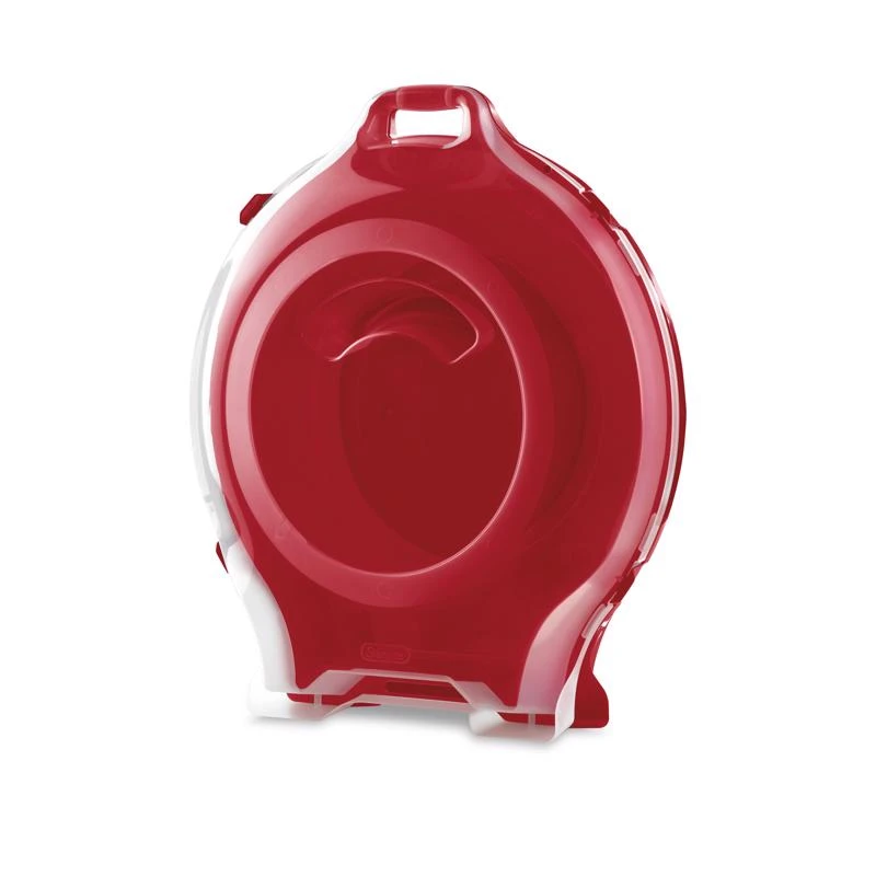 Clear/red Wreath Storage Box 7.5 In. H X 28.38 In. W X 25.25 In. D