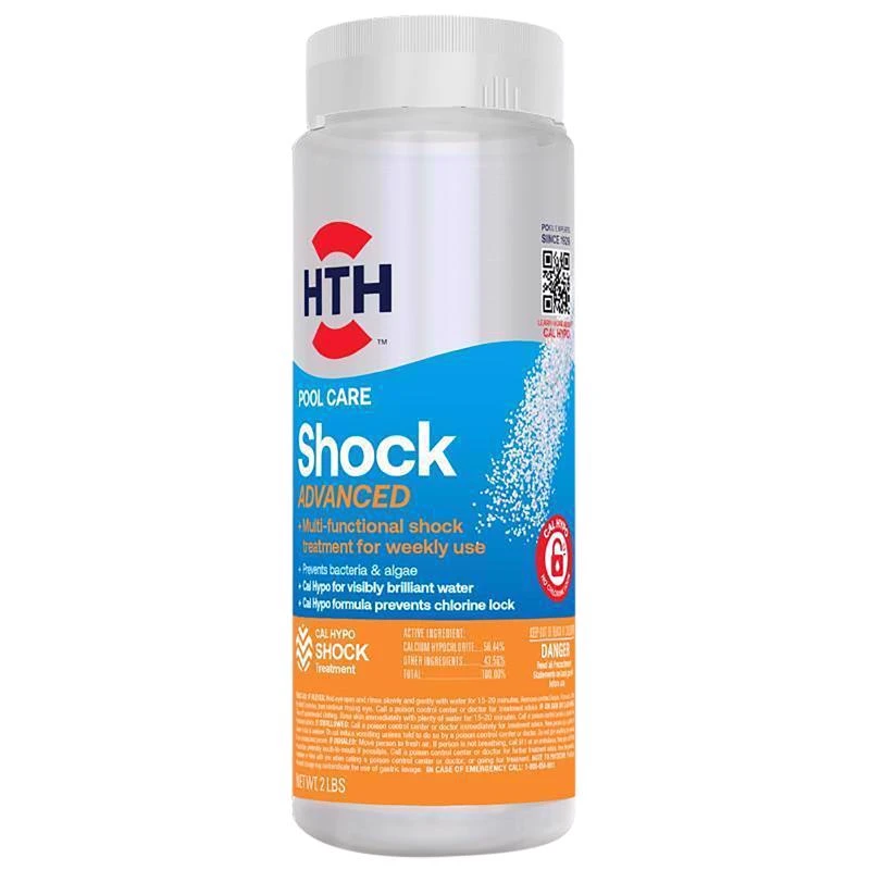 Pool Care Granule Shock Treatment 2 Lb - High Chlorine Pool Cleaning Solution