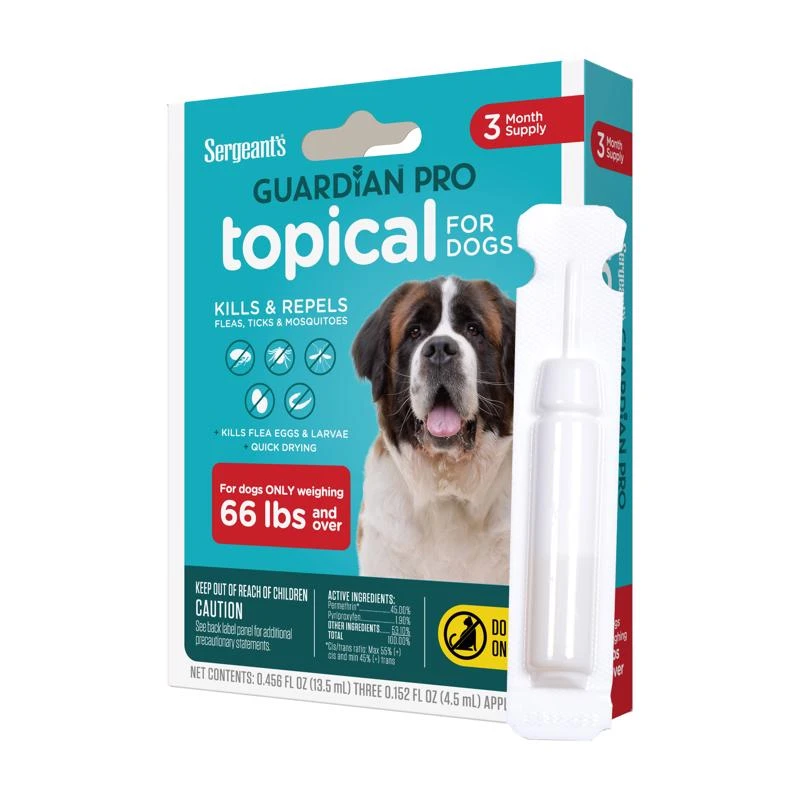 Guardian Pro Liquid Dog Flea And Tick Killer 0.46 Oz For Dogs Over 66 Lb