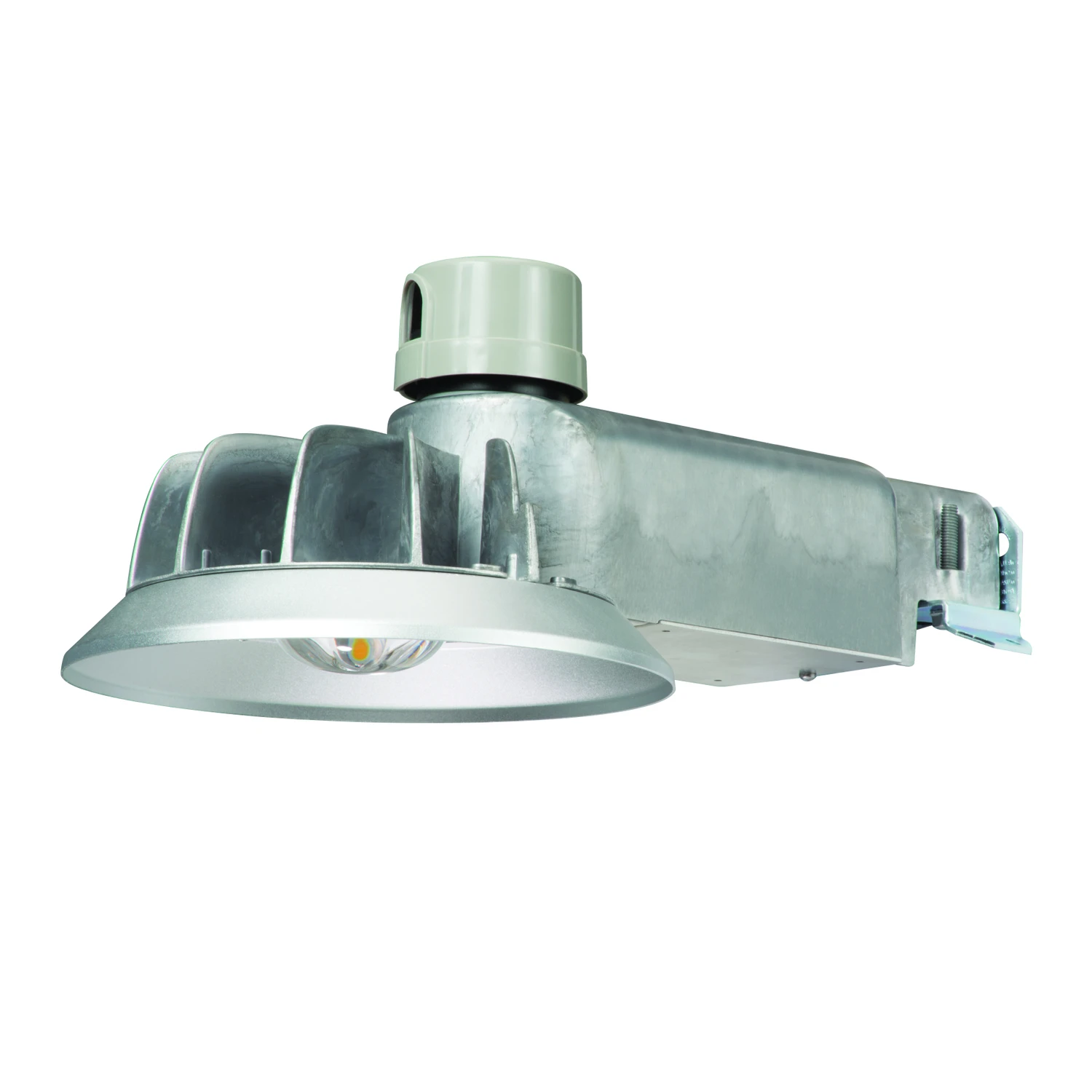 Caretaker Dusk To Dawn Hardwired Led Silver Area Light 4500 Lumens