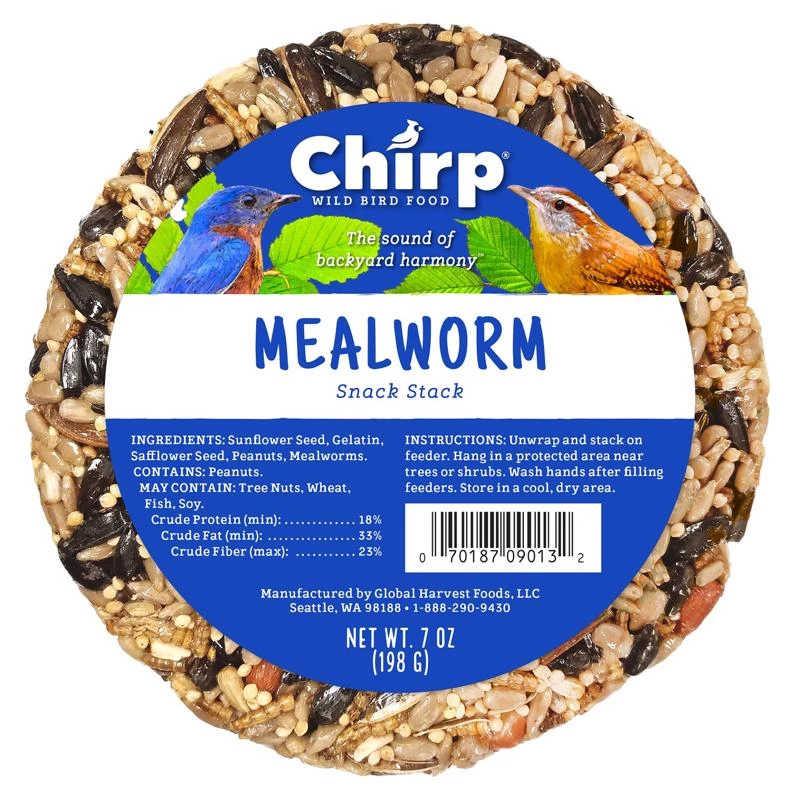 Wild Bird Mealworm Food 7 Ounce Bag For Wild Birds