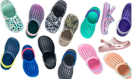 Kids Active Clog - Slip On Water-resistant Shoes For Toddlers & Kids Size J1/2 Charcoal/sport Blue