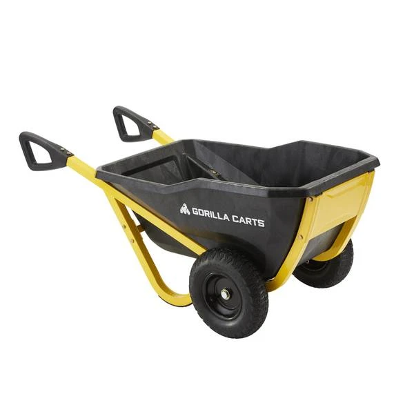 7 Cubic Feet Evolution Poly Yard Cart With Heavy-duty Frame