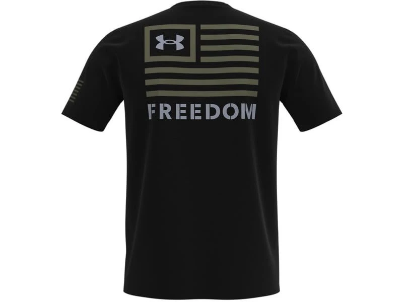 New Freedom Banner Short Sleeve T-shirt, Black & Steel, Large Size