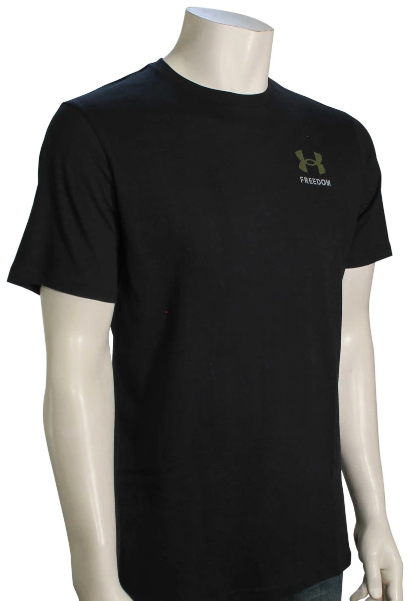 New Freedom Banner Short Sleeve T-shirt, Black & Steel, Size 2x