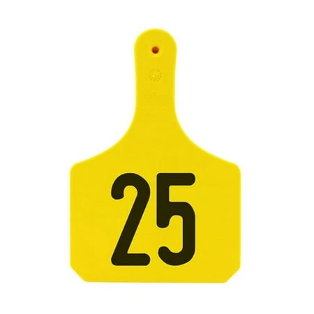 Y-Tex Numbered Cow Y-Tag Ear Tags 1-25 Yellow  1 Count