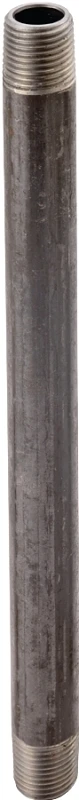 1 Inch X 2 Inch Black Pipe Nipple, Schedule 40, Steel, Model 1x2b