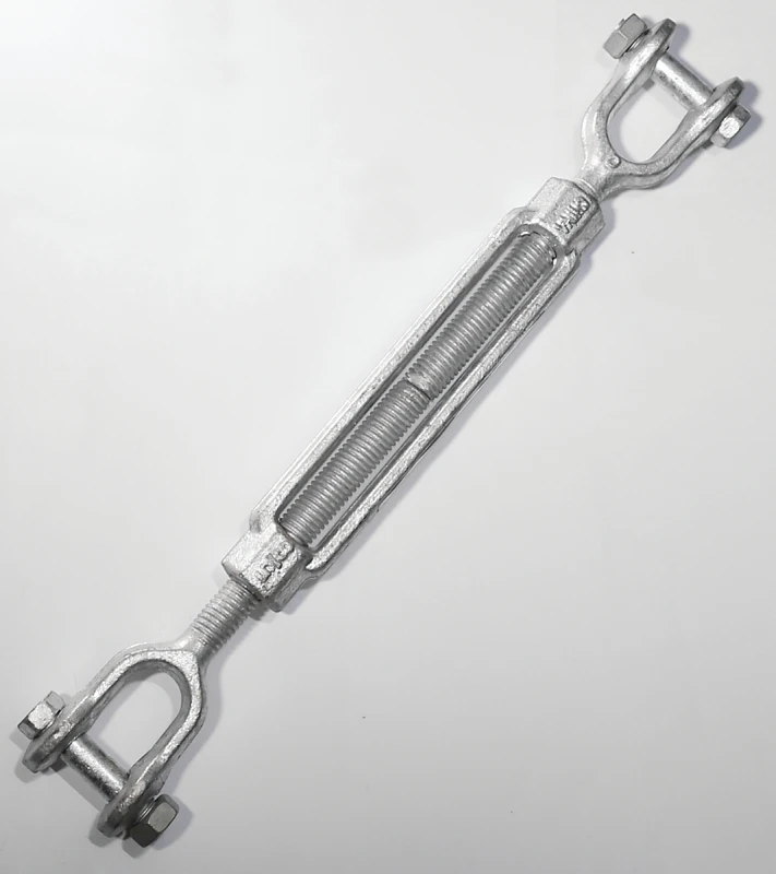 19-5/8x6 Jaw/jaw Turnbuckle, 5/8 Inch X 6 Inch, Galvanized Steel, 3500 Lb Capacity