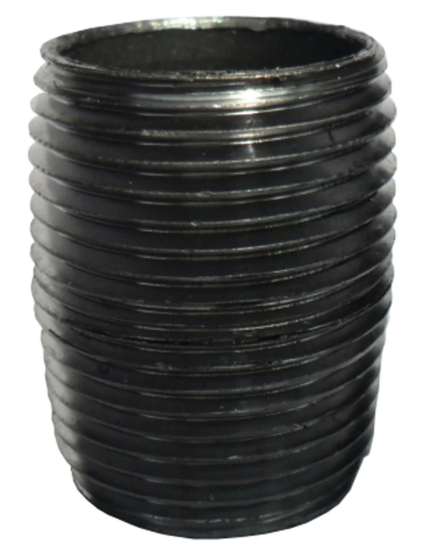 3/4 Inch Close Black Pipe Nipple, Model 3/4xcb, Steel Schedule 40