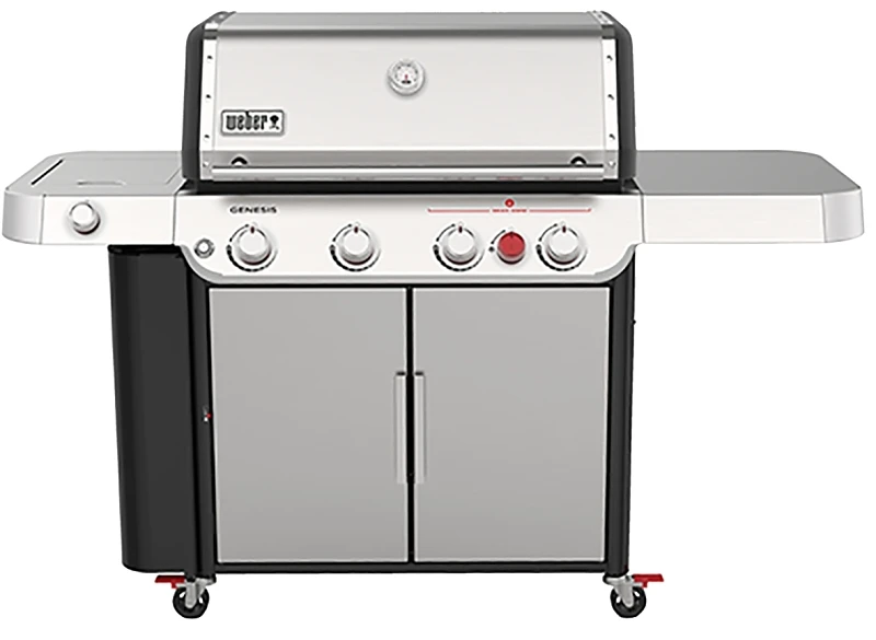 Genesis S-435 4-burner Liquid Propane Gas Grill With Side Burner, Stainless Steel
