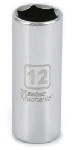 Metric Deep Well Socket, 6-Point, 3/8 In. Drive, 12mm