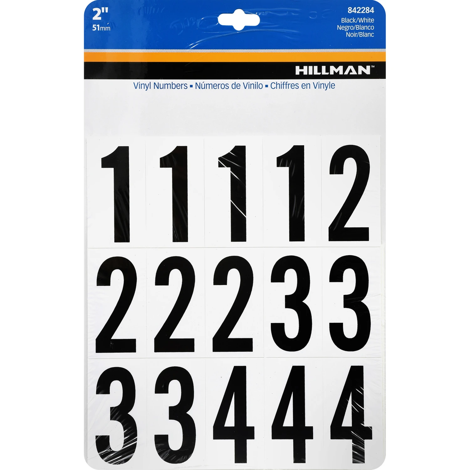 2 In. Black Vinyl Self-adhesive Number Set 0-9 - 35 Pieces
