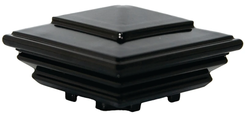 Black Railing Post Cap - Model Dpc-t-bl For Enhanced Outdoor Aesthetics