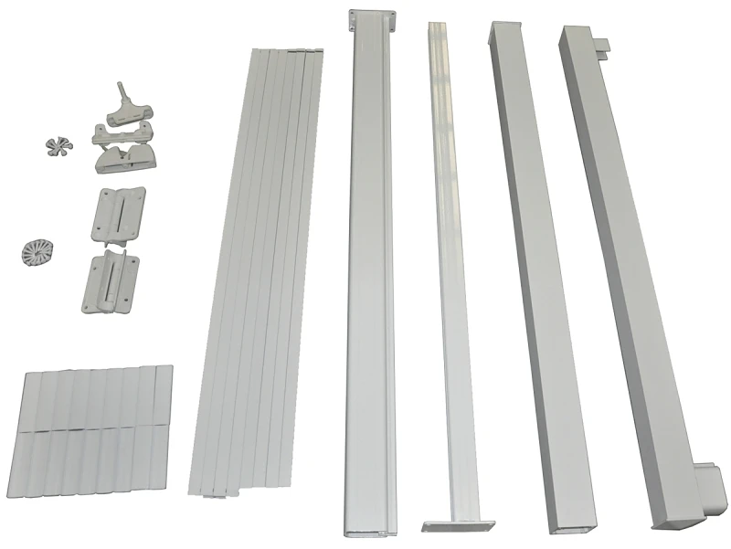 48 Inch Wide Railing Gate With Newel Post In White