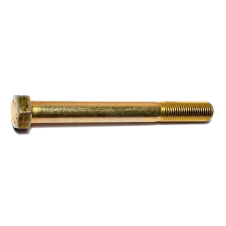 7/16-20 X 4 Yellow Zinc Grade 8 Fine Thread Hex Cap Screws