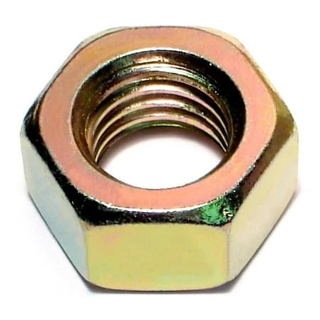 9/16-12 Yellow Zinc Grade 8 Coarse Thread Hex Nuts - Hxnts-097