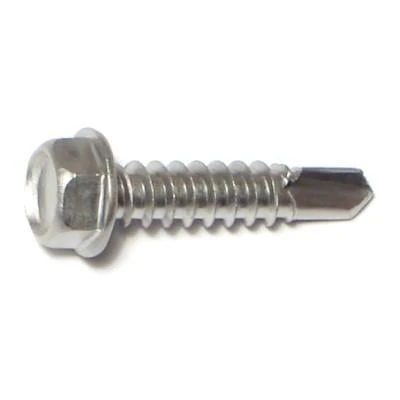 #12 X 1" Hex Head Self-drilling Sheet Metal Screws Stainless Steel 410 - 50 Count