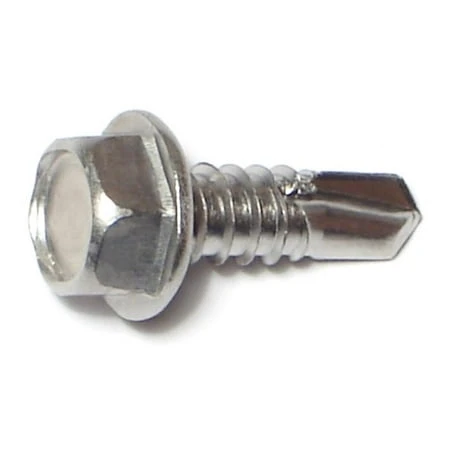 #14 X 3/4 Inch Hex Head Self-drilling Sheet Metal Screws Stainless Steel 410