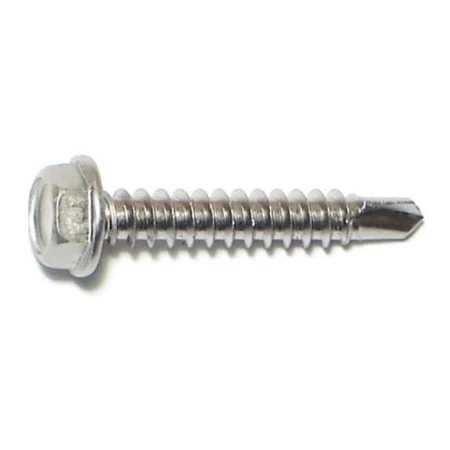 #8 X 1 Inch Hex Head Self-drilling Sheet Metal Screws Stainless Steel 410